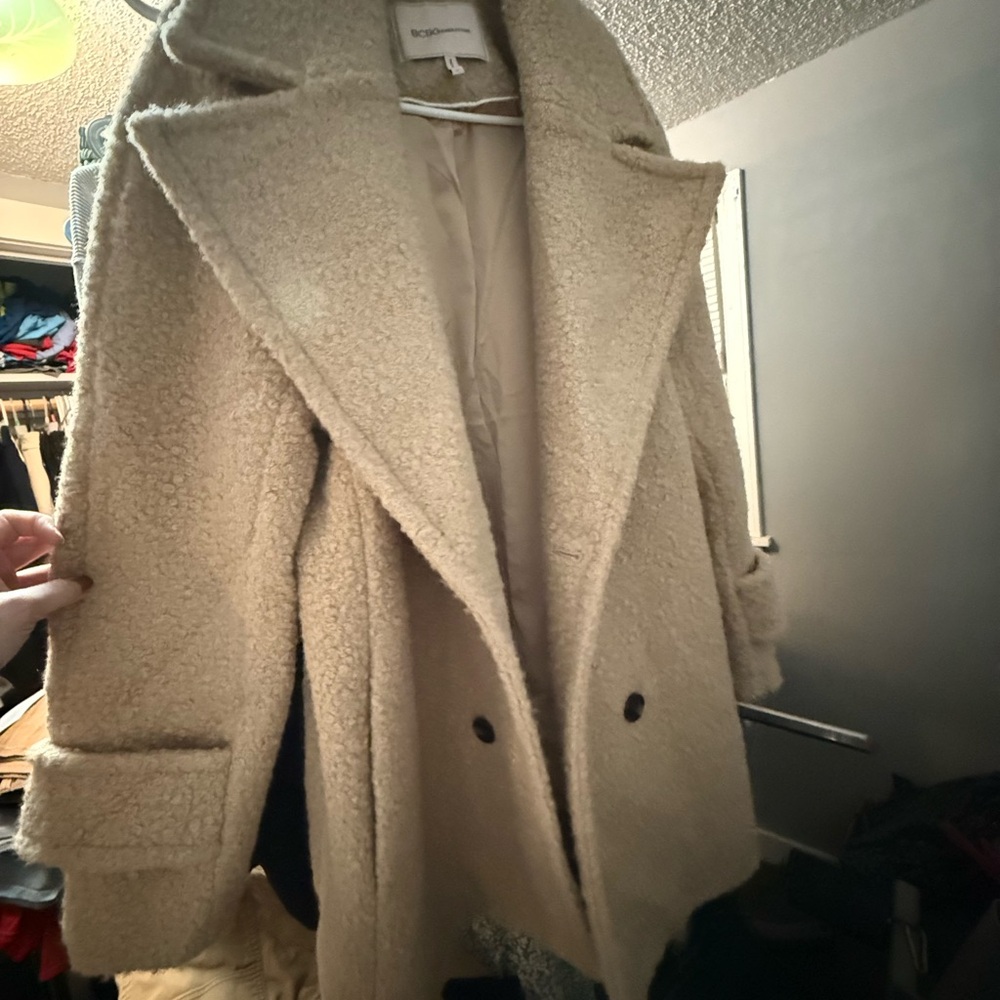 BCBGeneration Cream Teddy Jacket